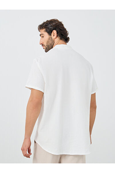 Take Two By Styli Solid Short Sleeve Mandarin Collar T-Shirt