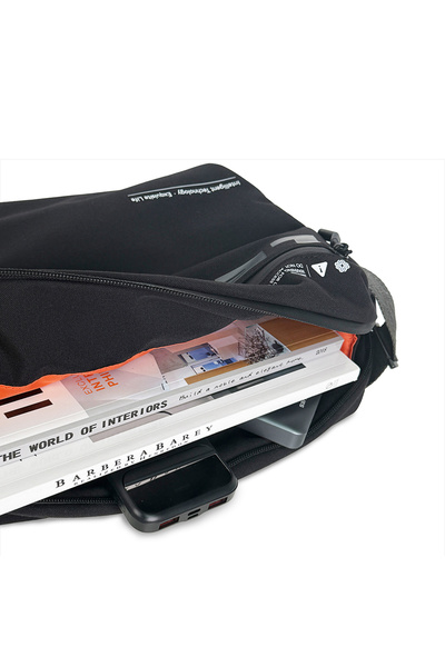 Lenyes Lb594 Innovator Crossbody Series Magnetic Buckle 500D Waterproof Fabric Shoulder Bag Black