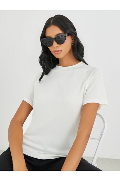 Styli Solid Round Neck T-Shirt