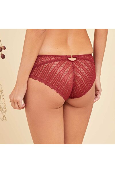 KIABI Openwork lace boy shorts - Pink October RED