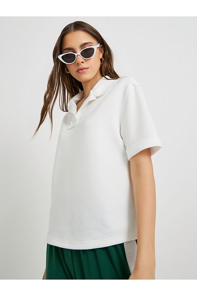 Styli Solid Regular Fit Short Sleeve Polo T-Shirt