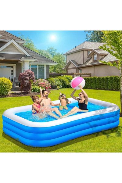DAR Piscina Gonflabila cu 3 Inele , 150x35x50cm Albastra 165-1