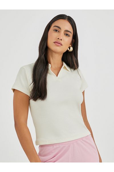 Styli Plain Short Sleeve Regular Fit Polo T-Shirt