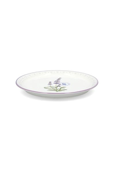 Bien Servi Desssert Plate with Decal Purple Rim 20cm