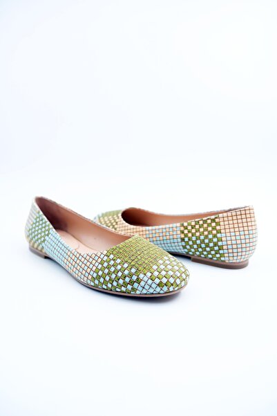 Tenau Women's Genuine Leather Evening Dress Ballerinas