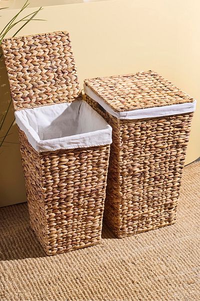 Perotti Cilento Wicker 2-Piece Laundry Basket Set