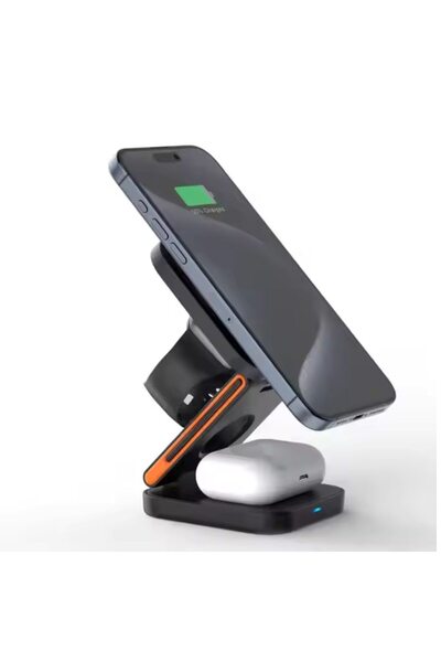 Gtech Wireless charger, IW30, 3 in 1, 15W, foldable, compatible with magsafe charging, charges 3 devices