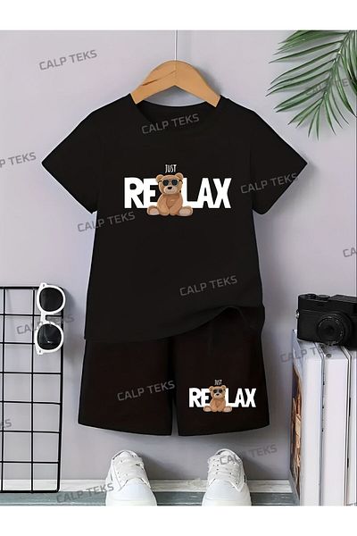 CALP TEKS Relax Printed Shorts/T-Shirt Bottom-Top Summer Set