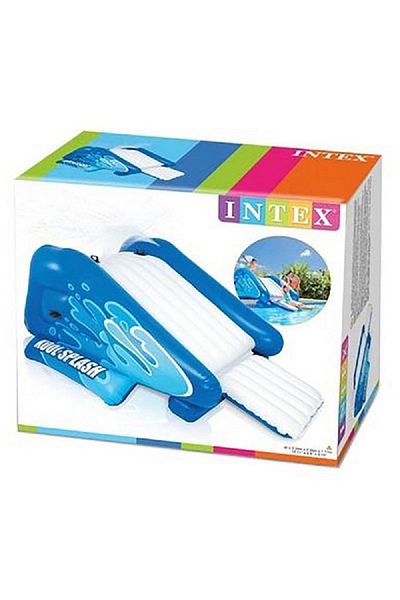 Intex Kool Splash Inflatable Swimming Pool Water Slide – Durable Blue & White, 131 X 81 X 46 Inches