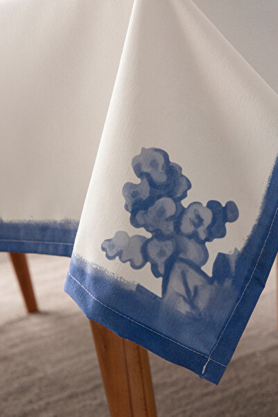 BUGİ HOME COLLECTİON Elysian Blue, Yemek Masası, Mutfak Masa Örtüsü 150x150
