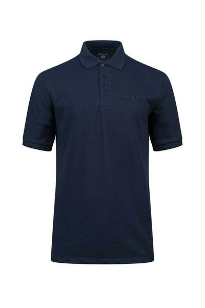 2AS Andy Men's Polo Neck T-Shirt Navy Blue 2Asandytfbm25-0335