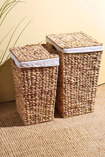 Perotti Cilento Wicker 2-Piece Laundry Basket Set