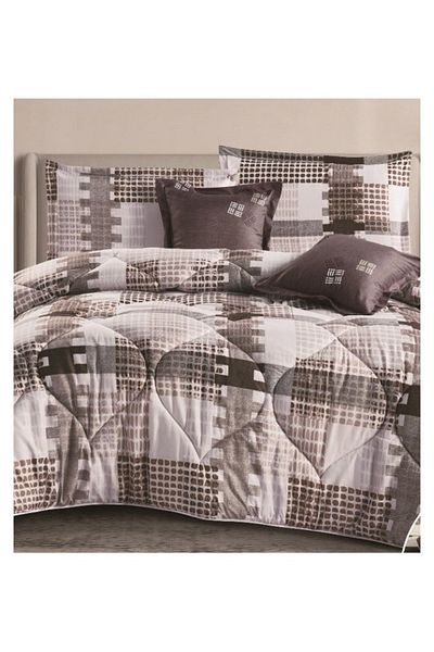 smart home Double-sided comforter set, 6-piece bedspread, 6-piece comforter with filling, 100% microfiber