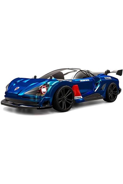 Generic MZtoyz - 1:16 Drift Cars 4WD High Speed LED Lights a Set of Drifting tyres Blue