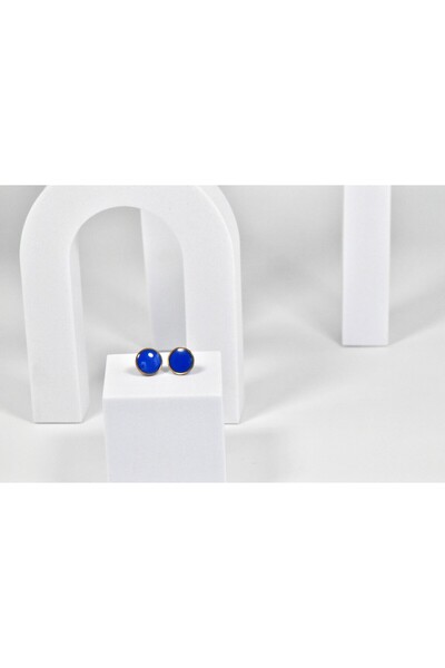 NARRU Cercei NARRU lucrati manual, rotunzi, 1.2 mm, albastru electric, Koralia