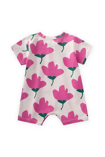 Cigit Patterned Jumpsuit 0-3 Years Old Tulip Pattern