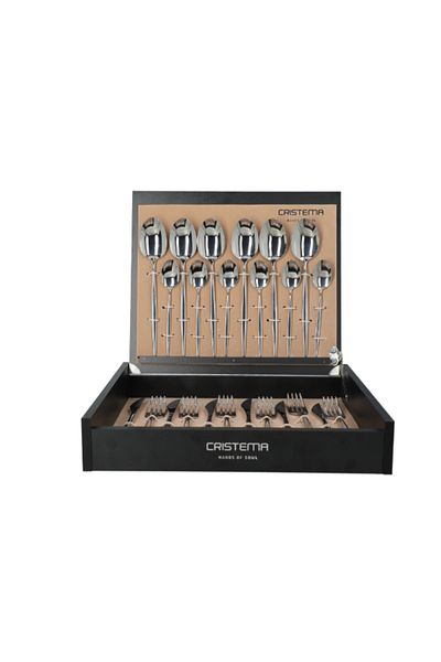Cristema 24-Piece Alicante Cutlery Set in Wooden Box