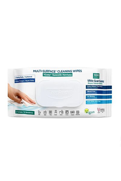 Deep Fresh Deep Fresh Multi-Surface Wet Wipes with Baking Soda and Vinegar - 100 Pieces