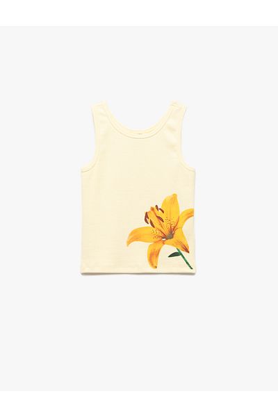 Koton New Season Cotton Sleeveless Crew Neck Floral Printed Singlet