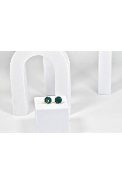 NARRU Handmade NARRU earrings, round, 1.2 mm, turquoise and gold, Koralia