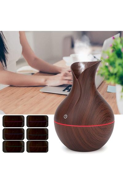 COOYA مرطب هواء صغير للعلاج بالروائح، رذاذ بارد مريح مع مصابيح LED متغيرة الألوان وإضاءة ليلية لغرفة النوم