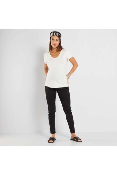 KIABI بنطلون حمل من قماش قطني أسود