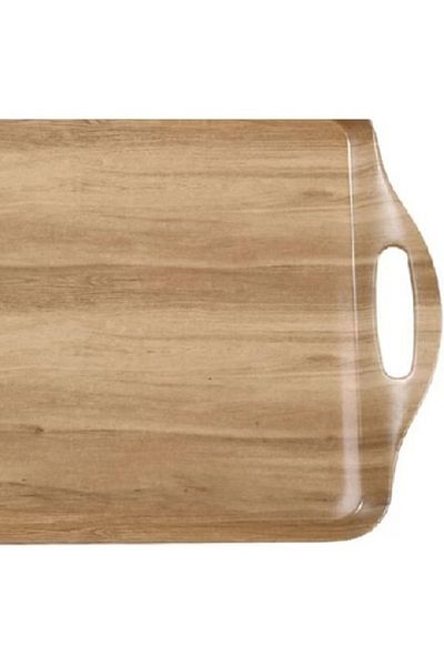 Felli Modern and Elegant Design Melamine Rectangular Serving Tray with Handle