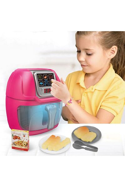 OEM Multifunctional cooking device with lights for children Ntoys Air Fryer Pink