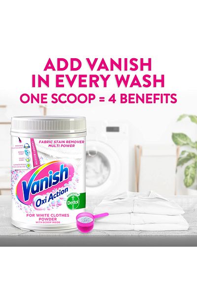 Vanish Laundry White Powder (900g + 450g Free) x2