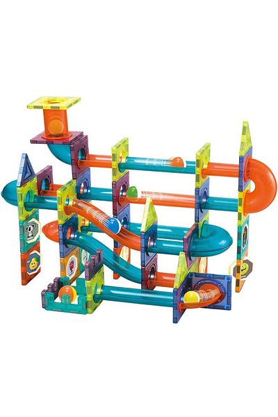 Magnetic Set of 96 magnetic educational and creative building pieces for children, SOLTOY® Magnet Labyrinth