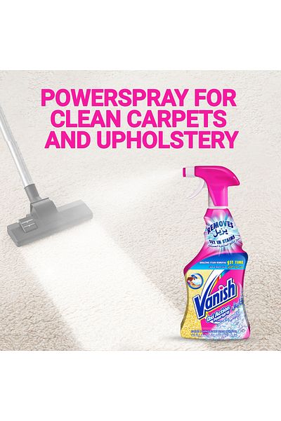 Vanish Carpet Cleaner & Upholstery, Oxi Action Stain Remover Trigger Spray, 500ml x3