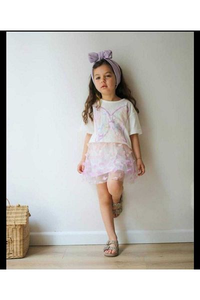 YEDİLALE Summer Girl's Double Set [3 \10 Age Range]