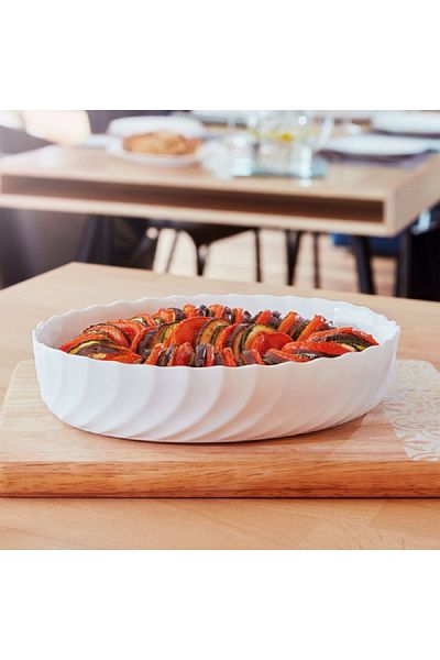 Luminarc Trianon Smart Cuisine Tempered Glass Oval Serving Dish White 32 x 24.5cm