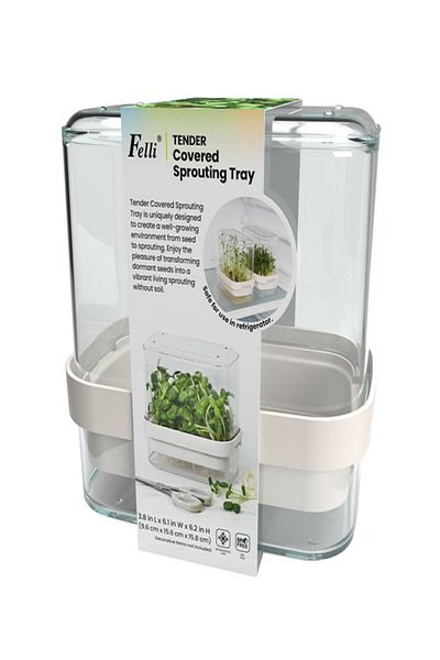 Felli BPA-Free Refrigerator Safe Tender Covered Sprouting Tray
