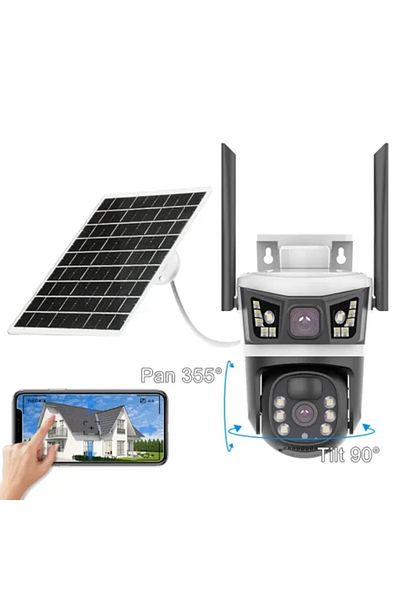 COBI SMART® Camera de supraveghere, Bullet-Dome Wireless Smart Solar V380 Pro, Full HD, Wi-Fi, Night Vision