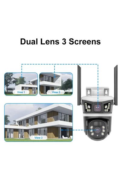 COBI SMART® Camera de supraveghere, Bullet-Dome Wireless Smart Solar V380 Pro, Full HD, Wi-Fi, Night Vision