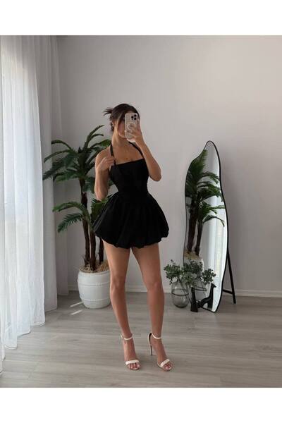 Friday Mood Dámské šaty s mini balonovou sukní s detailem šněrování