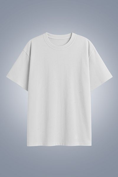 bilcee Women's Gray Melange Oversize T-Shirt 4583