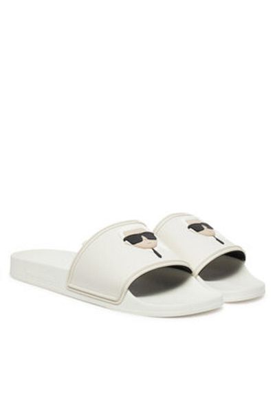 Karl Lagerfeld Men's Flip-flops white KARL LAGERFELD-KL70005A VT1 OFF WHITE RUBBER