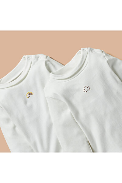 Juniors Printed Long Sleeves Bodysuit - Set Of 2