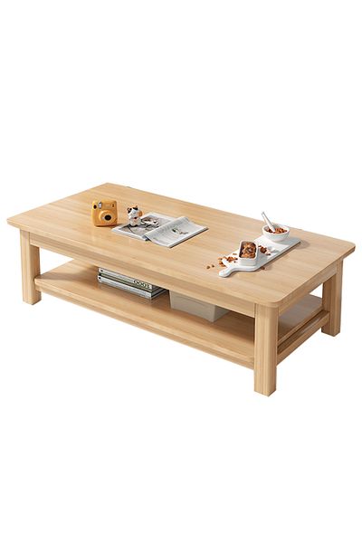 sharpdo Multifunctional Double Layer Coffee Table, Chinese Simple Rectangular Double Layer Tea Table