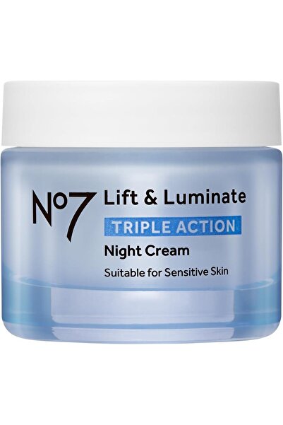 NO7 كريم ليلي ثلاثي المفعول لرفع وإضاءة البشرة 50 مل