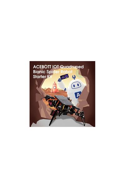 ACEBİL Educational Kit Bionic Spider, ACEBOTT QD020, Arduino ESP32 Project, ACEBOTT ESP8266, WiFi Connectio