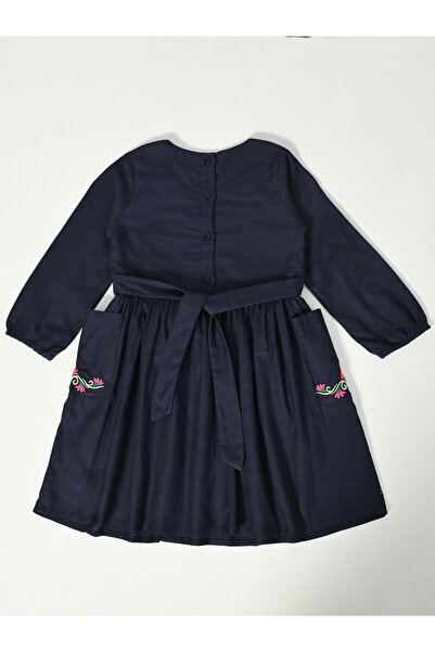 Bella Moda By Styli Floral Embroidered Wrap Knee-Length Dress