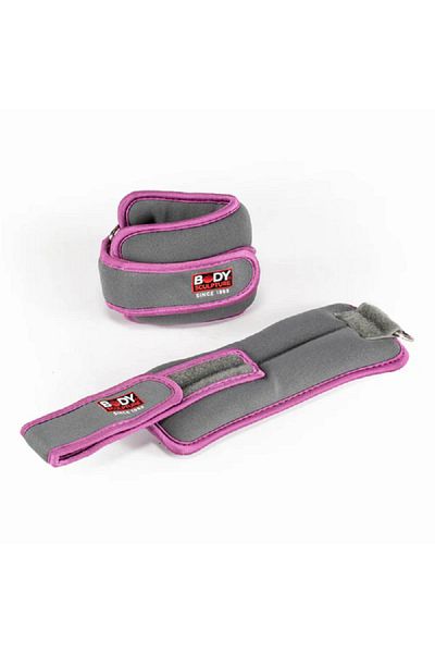 BODY SCULPTURE 2-Piece Wrist and Ankle Weights Grey and Pink 2lb