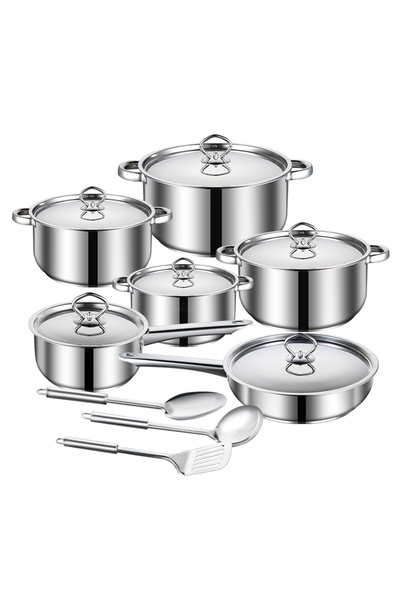 sharpdo 15-Piece Household Kitchen Soup Pot Set, with Spoon X1, Large Spoon X...