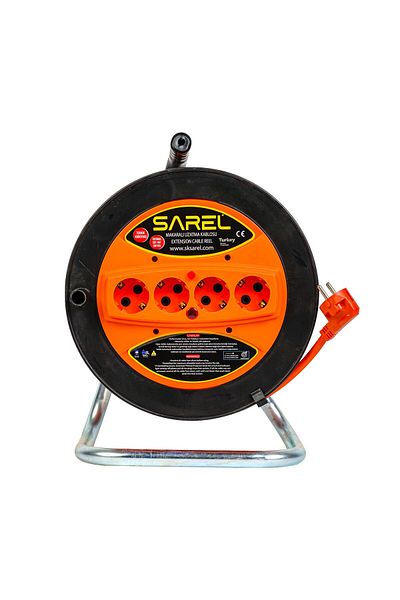 COBI SMART® Extension cord with drum 50 m, 3 x 2.5 mm, 4 sockets, overload protection - COBI SMART®