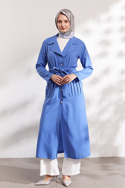 Setrms Şık Düğmeli Pardesü