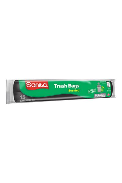 Sanita 15-Piece Biodegradable Recyclable Large Trash Bag 20 Gal