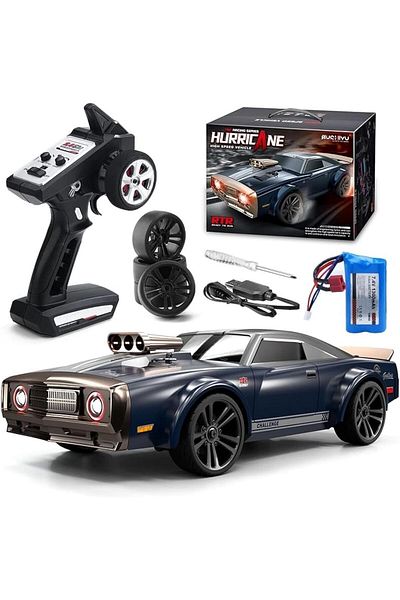 Generic MZtoyz RC Car 35km/h 4 wheel drive with Angel LED lights muscle car drift racing vehicle